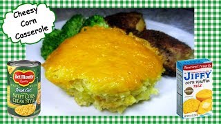 Easy Cheesy Baked Corn Casserole ~ Jiffy Corn Casserole Side Dish Recipe Easy Cheesy Baked Corn Casserole ~ Jiffy Corn Casserole Side Dish Recipe