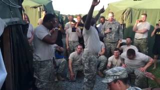US Army soldiers singing jama(samanbo) with their Ghanaian colleagues
