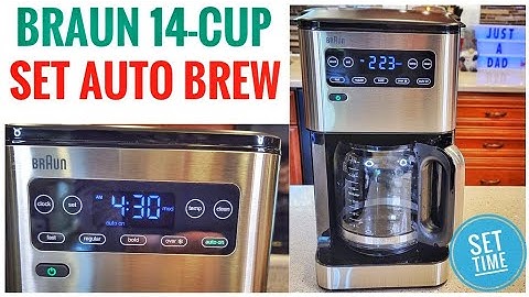 HOW PROGRAM AUTO BREW Braun KF5650 Pure Flavor 14 Cup Coffee Maker CHANGE TIME