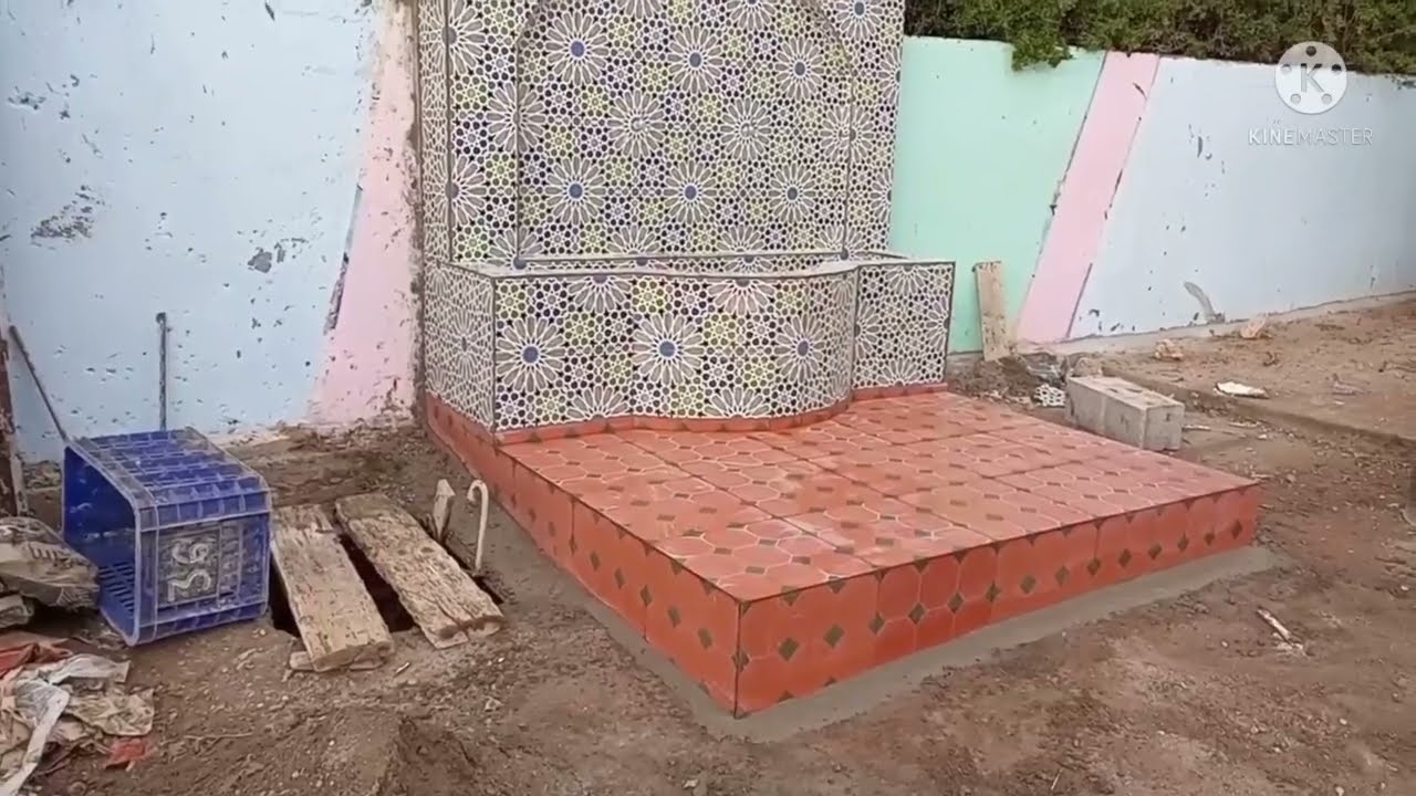 #طريقة_بناء_سقاية_باحتراف_Building the most beautiful municipal watering system in a school