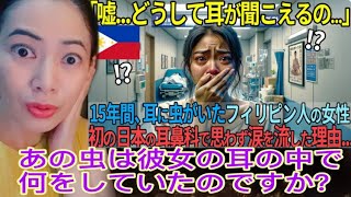 15年間耳に虫がいたフィリピン人女性が、初めての日本で号泣した理由 #filipino #philippines #japan #japantravel #海外の反応 #reaction