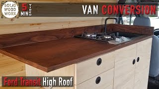 Custom Van Kitchenette and Cedar Wall Paneling