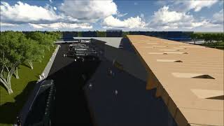 Bus station, 3d animation, lumion