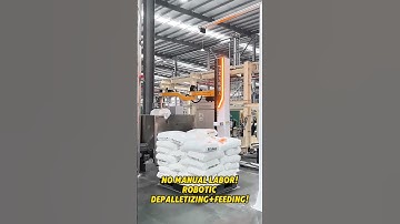 NoManualLabor!Robotic DePalletizing+Feeding!😎 #depalletizing #palletizing #palletizer #depalletizer