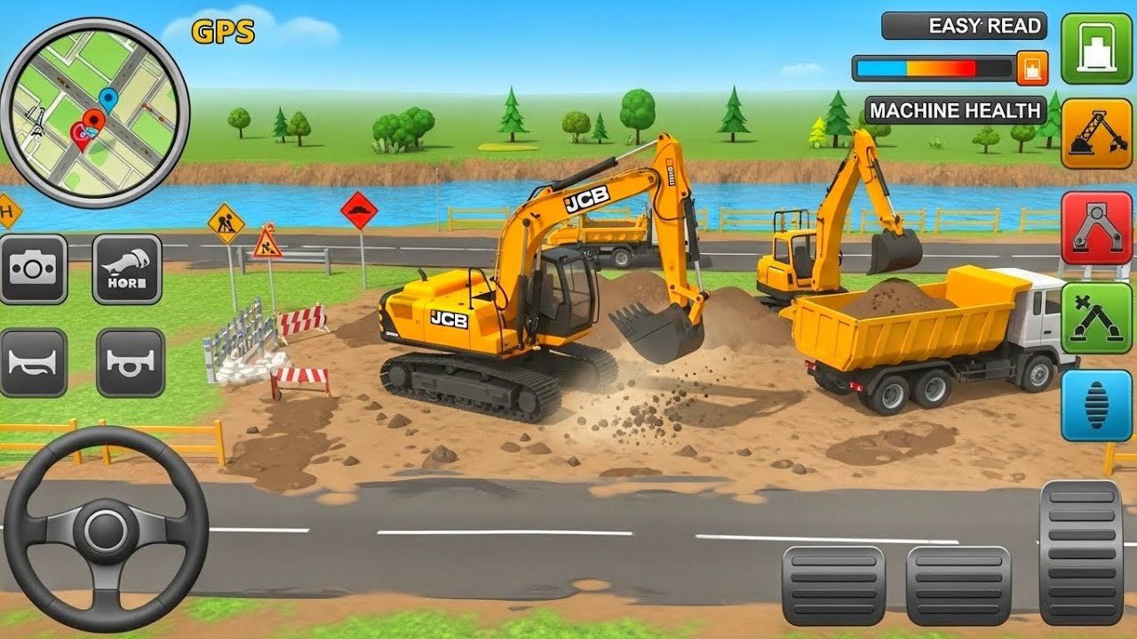 JCB Construction Simulator 3D - Real JCB Excavator Crane Game - Android Gameplay