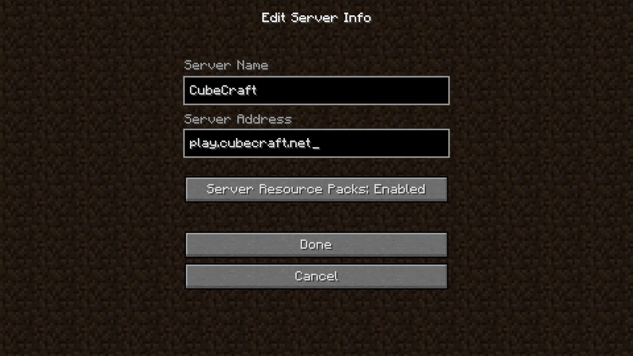Cubecraft Server Adress and Server name - Minecraft - YouTube