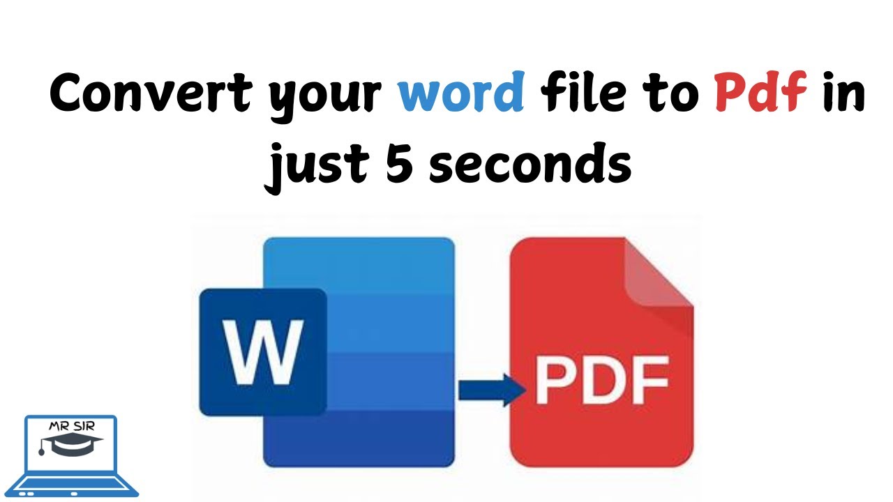 How to convert Word file to pdf format | Convert Word to Pdf with new ...