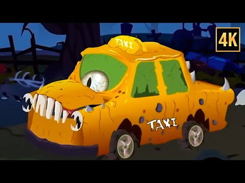 Scary Taxi + More Halloween Car Cartoon Videos For Kids