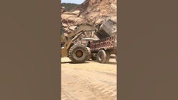 Wow Caterpillar Wheel Loader loading tractor trolley #tractor#loading #heavyequipment