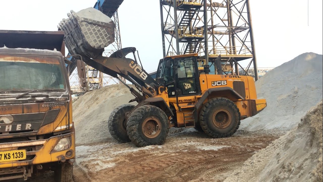 jcb-455-zx-loader-nmdc-steel-plant-nagarnar-youtube
