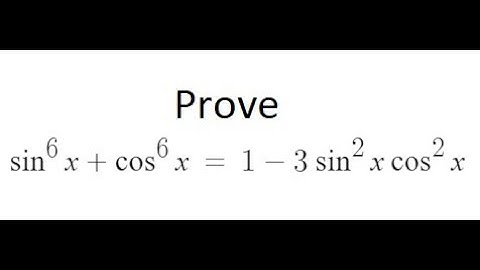 Grade 12 Advanced Functions - Proving Trig Identity (ch 7.4)