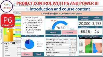 1. Project control with Primavera P6 vs Power BI || Introduction and course content
