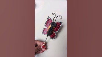 Toilet Paper Roll Butterfly Easy #butterfly #handmade #homedecor #craft #diycrafts #handicraft