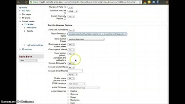 Moodle 2.4   Setting Up TurnItIn Assignment (2013)