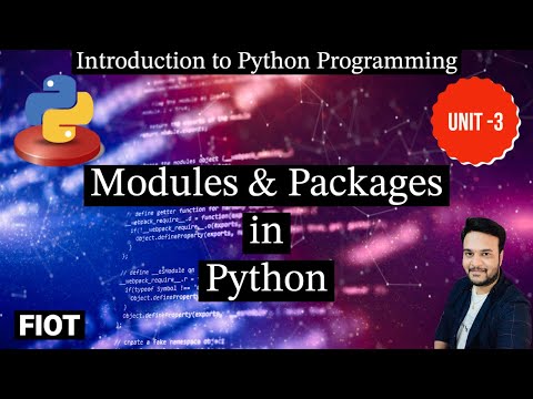 Modules and packages in python || Introduction to python programming || FIOT || CSE || JNTUH
