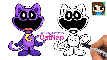 How to Draw CatNap Smiling Critters | Poppy Playtime