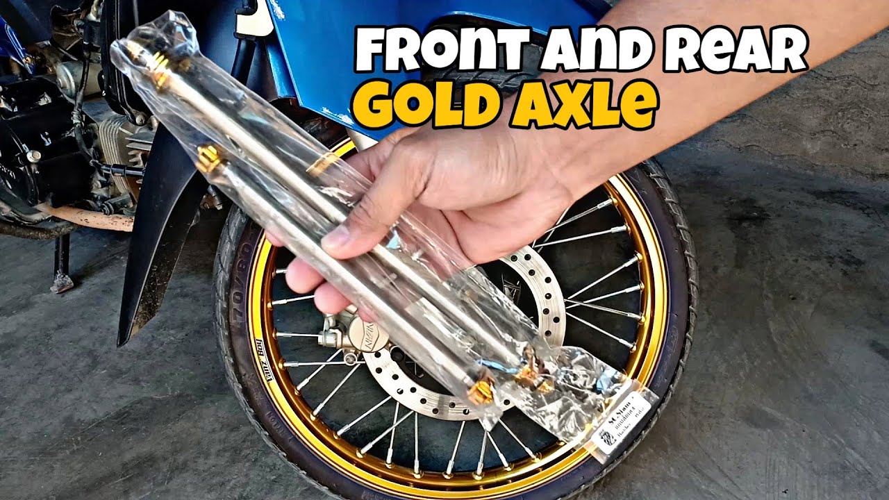 Installing Gold Axle | Front n Rear | Suzuki smash115