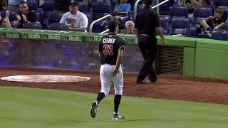 ATL@MIA: Cishek fans J. Upton to escape trouble