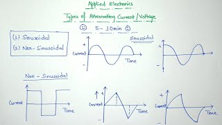 Types of Alternating Current and Voltage || Sinusoidal and non Sinusoidal waveform