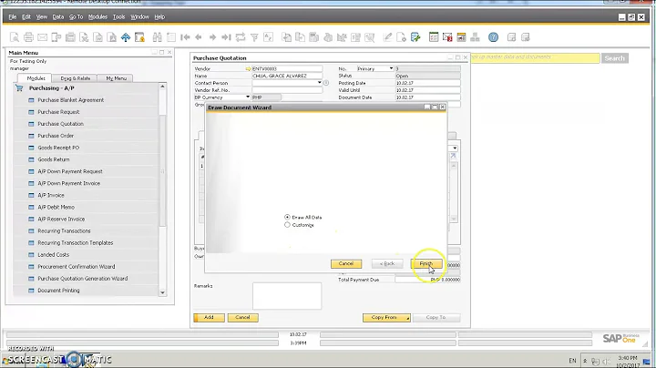 Purchase Quotation in SAP B1
