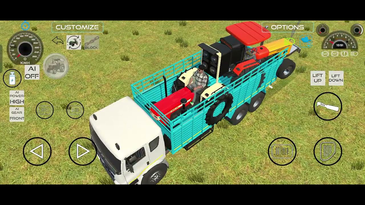 Truck 💸load new💯 tractor and go to home tractor home and stone💯 #truck #newtractor #truvkloading 