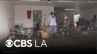 Team Rubicon volunteers help Piñon Hills homeowner with storm damage