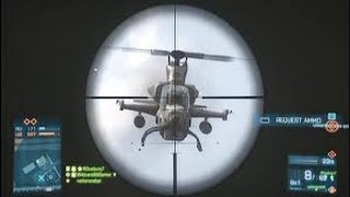 Battlefield 3 - Sniper Quickscope on Helicopter Pilot!