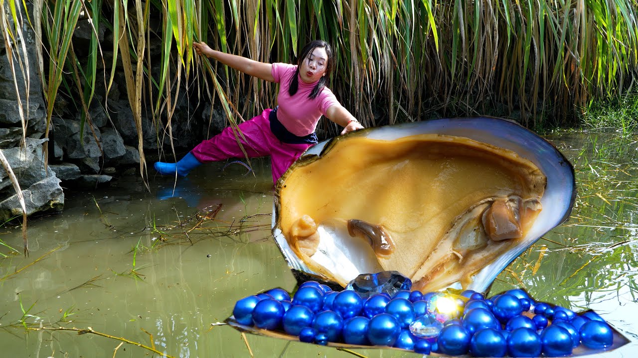 😱🎁Open the mutated giant blue clam, making the blue pearls I harvest