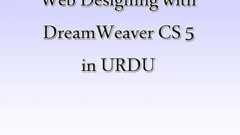 Dreamweaver  CS5 Accessibility Preference chapter 2 class 2.7 tutorials in Hindi urdu @shiz tech