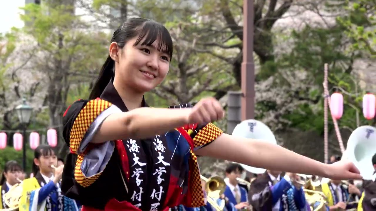 東海大静岡翔洋高校 吹奏楽部 大御所花見行列 街頭アトラクション (ノーカット Remastered ）