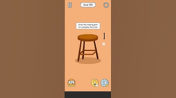 brain up game level 130 ! Drow the missing part to complete the chair