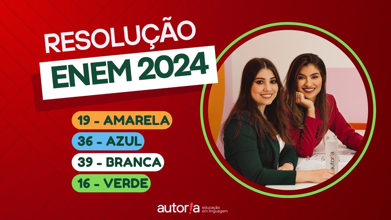 Resolução Enem 2024 - Autoria Linguagem - Questão 19 | Linguagens, prova amarela
