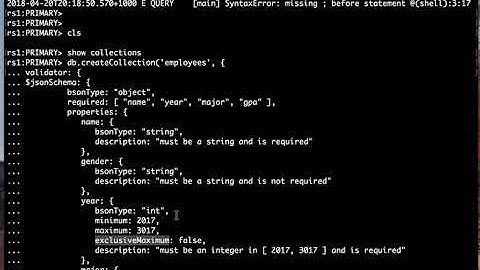 MongoDB Jsonschema Validator