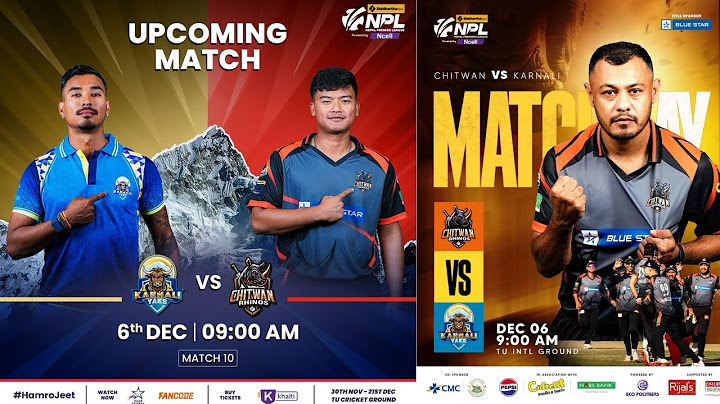 KARNALI YAKS VS CHITWAN RHINOS || Siddhartha Bank Nepal Premier League Powered by Ncell ||