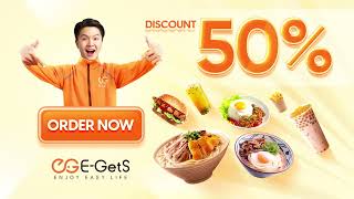 50% off from E-GetS with foo and drink on app