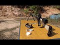 Mechanical Sighting How Works at Durable Flymars Type B Hunting Slingshot Rifle - Field Testing