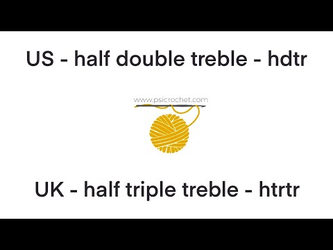 How to Crochet: how to crochet a US half double treble stitch or UK half triple treble stitch