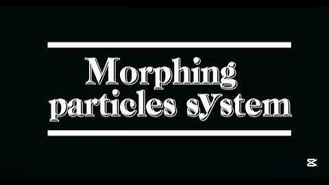 Morphing Particle systems with Keyed Physics in Blender || Tutorial