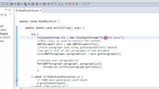 Java - How to read word file using Apache POI screenshot 1