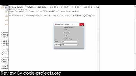 Simple Grocery Price Calculator In PYTHON With Source Code | Source Code & Projects