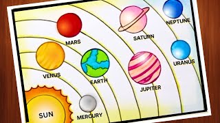 Solar System Drawing | How to Draw Solar System | Easy Planet Drawing for Beginners | Solar System