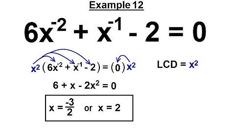 Algebra - Ch. 14: Solving Equations with Rational Expressions (14 of 21) Example 12
