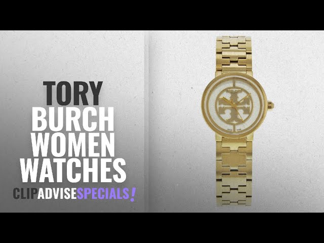 Tory Burch Reva Gold Toned Steel White Dial Quartz Ladies Watch TRB4011