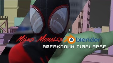 Miles Morales Blender Animation Breakdown Timelapse