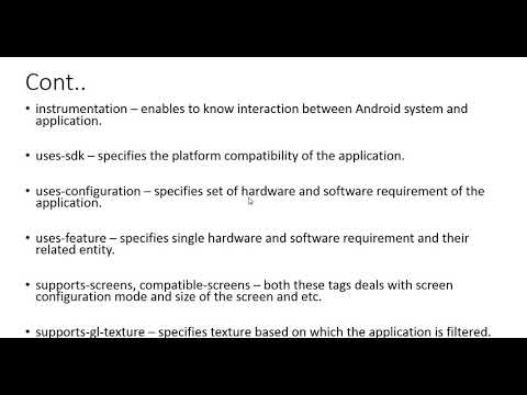 Android Manifest [UR] Module 1 Lecture 20 ZE - 225