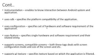 Android Manifest [UR] Module 1 Lecture 20 ZE - 225