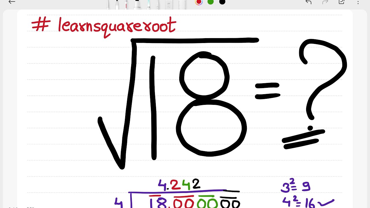 square root of 18 | √18 | How to find out the square root | square root ...
