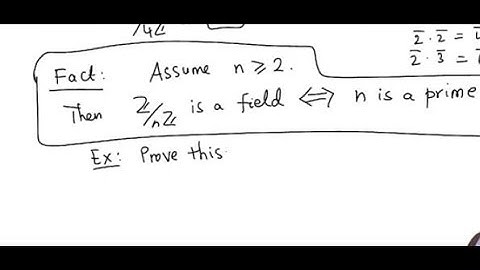 Z/nZ is a field iff n is prime | Companion to Rings and Fields course by SWAYAM