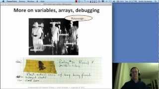 More on variables, arrays and debugging