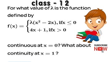 For what value of λ is the function defined byf(x)={λ(x^2-2x), if x≤0   4x+1, if x greater than 0c